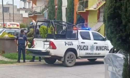 Escena policial en Misiones de San Francisco donde un adolescente muere por disparo en Puebla