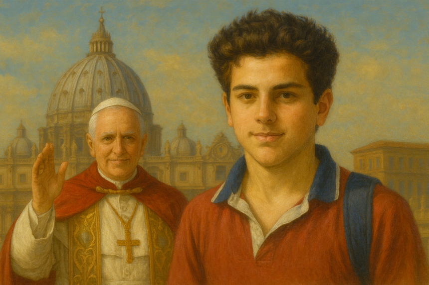 Quién es Carlo Acutis junto al Papa León XIV en el Vaticano antes de su canonización